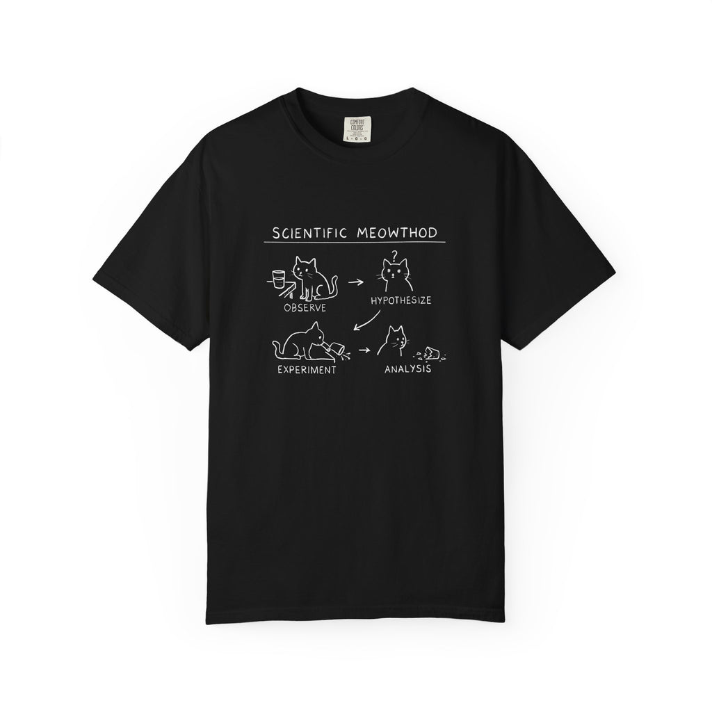 Scientific Meowthod T-Shirt  Cute Cat Science Diagram Tee