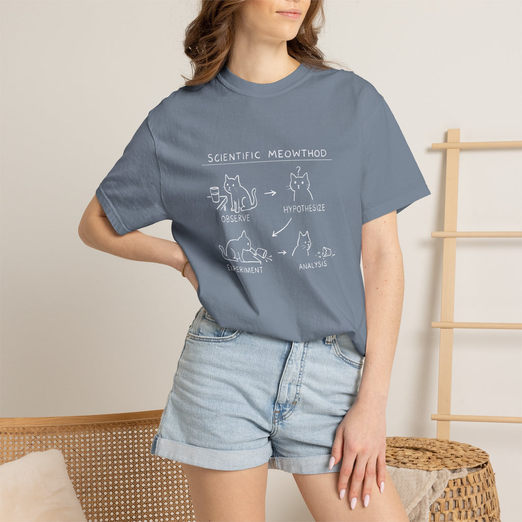 Scientific Meowthod T-Shirt  Cute Cat Science Diagram Tee