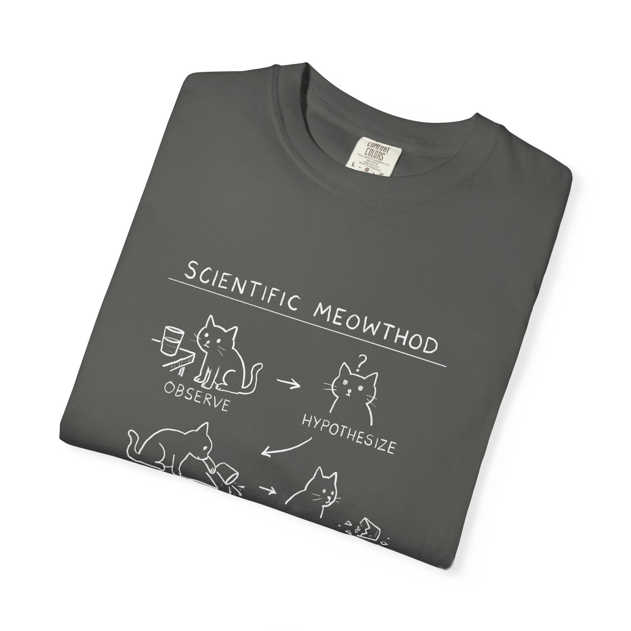Scientific Meowthod T-Shirt  Cute Cat Science Diagram Tee