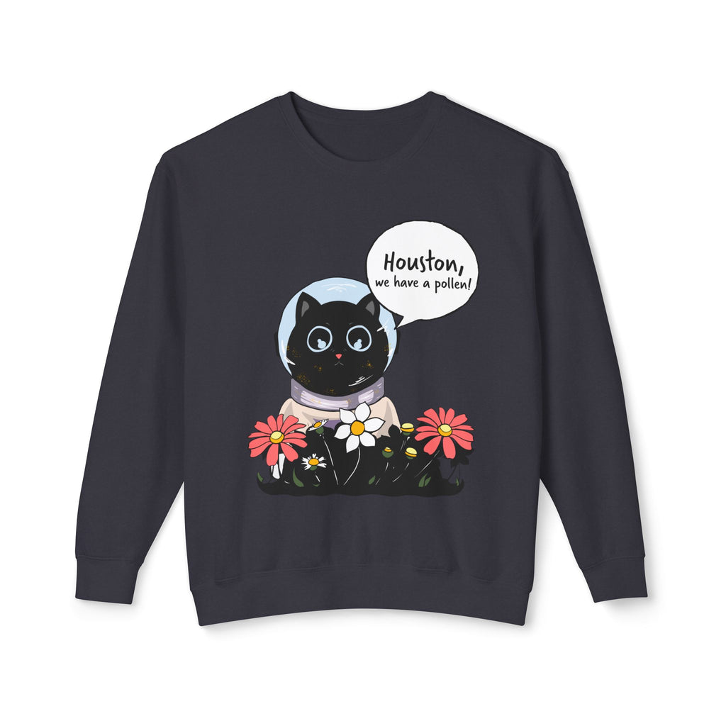 Houston We Have A Pollen Sweatshirt - Cat Astronaut