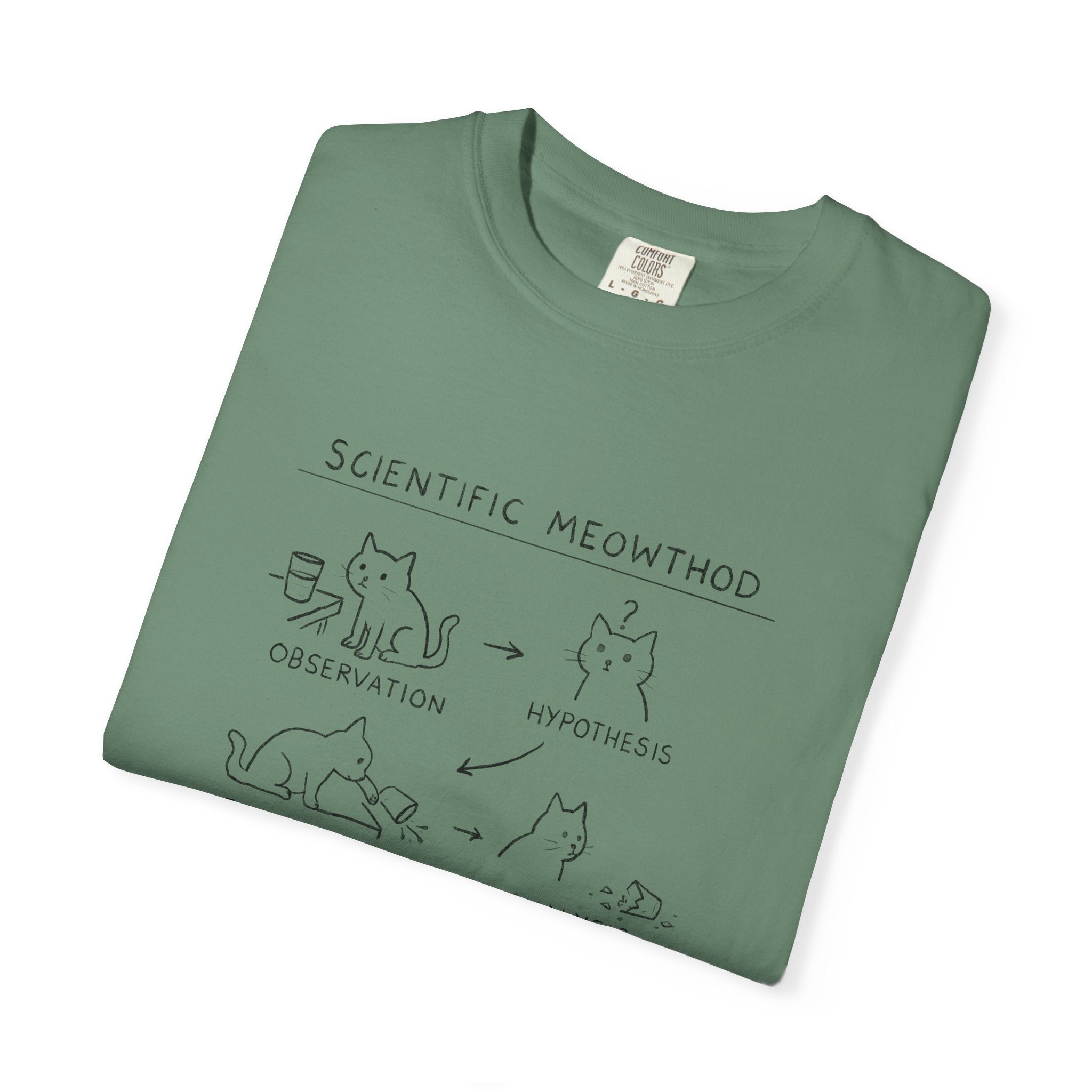 Scientific Meowthod T-Shirt  Cute Cat Science Diagram Tee