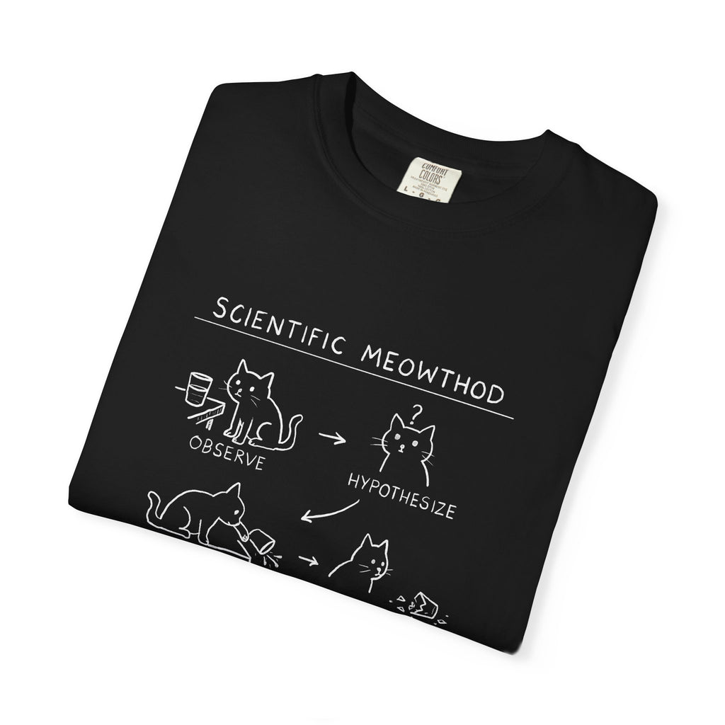 Scientific Meowthod T-Shirt  Cute Cat Science Diagram Tee