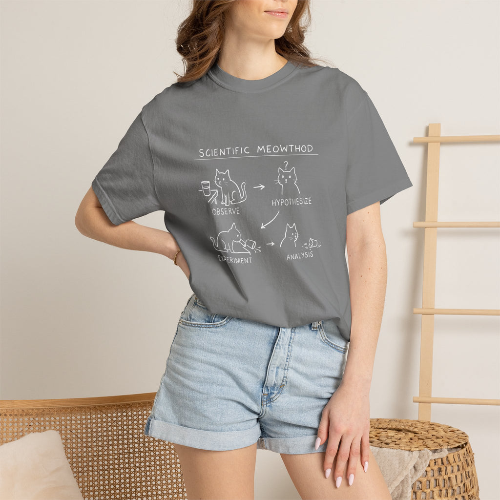 Scientific Meowthod T-Shirt  Cute Cat Science Diagram Tee