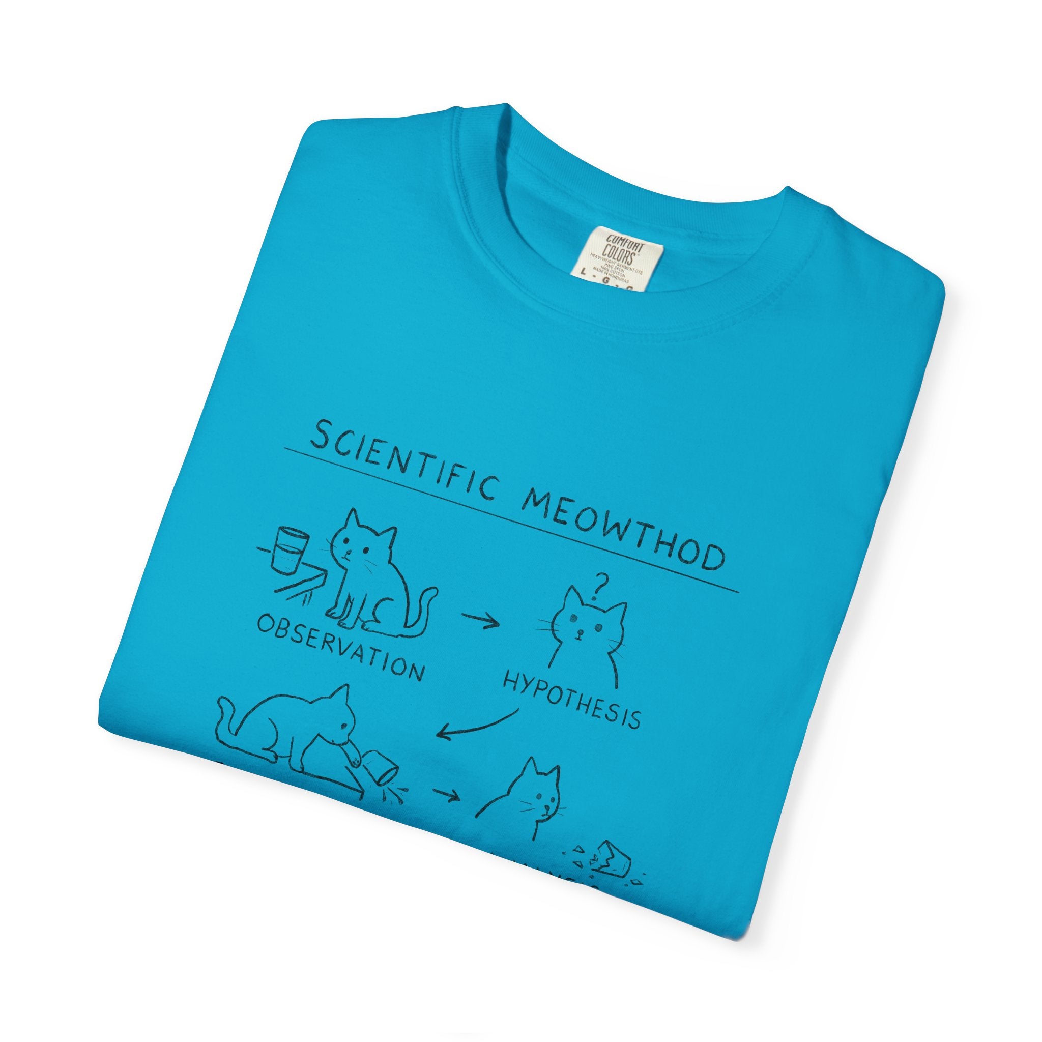 Scientific Meowthod T-Shirt  Cute Cat Science Diagram Tee
