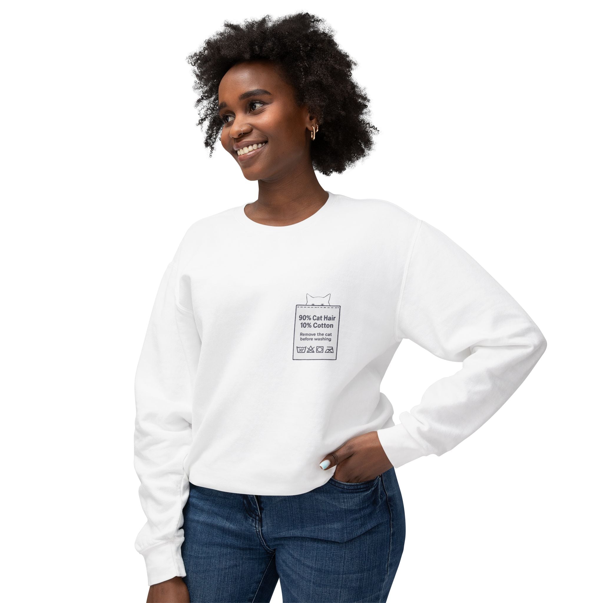 90% Cat Hair 10% Cotton - Remove The Cat Before Washing Sweatshirt