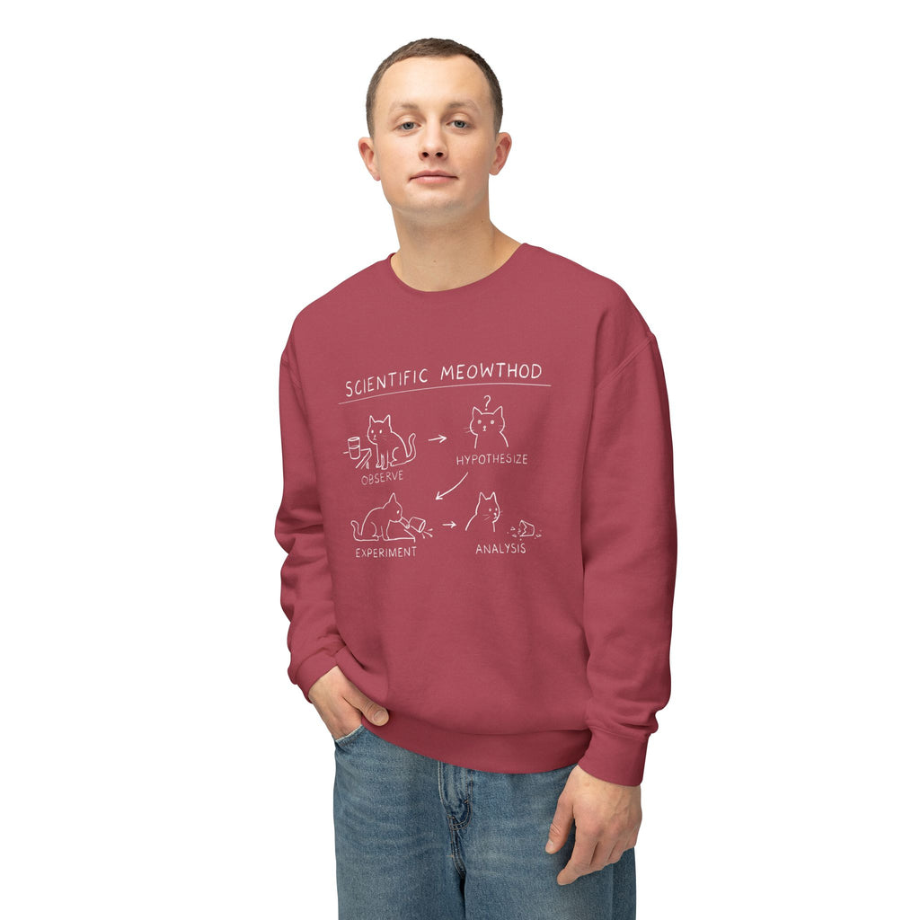 Scientific Meowthod Sweatshirt - Cute Cat Science Diagram Crewneck