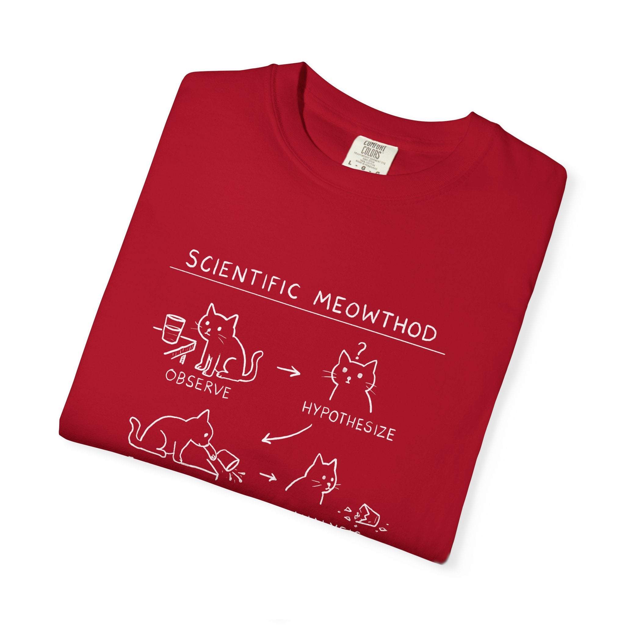Scientific Meowthod T-Shirt  Cute Cat Science Diagram Tee