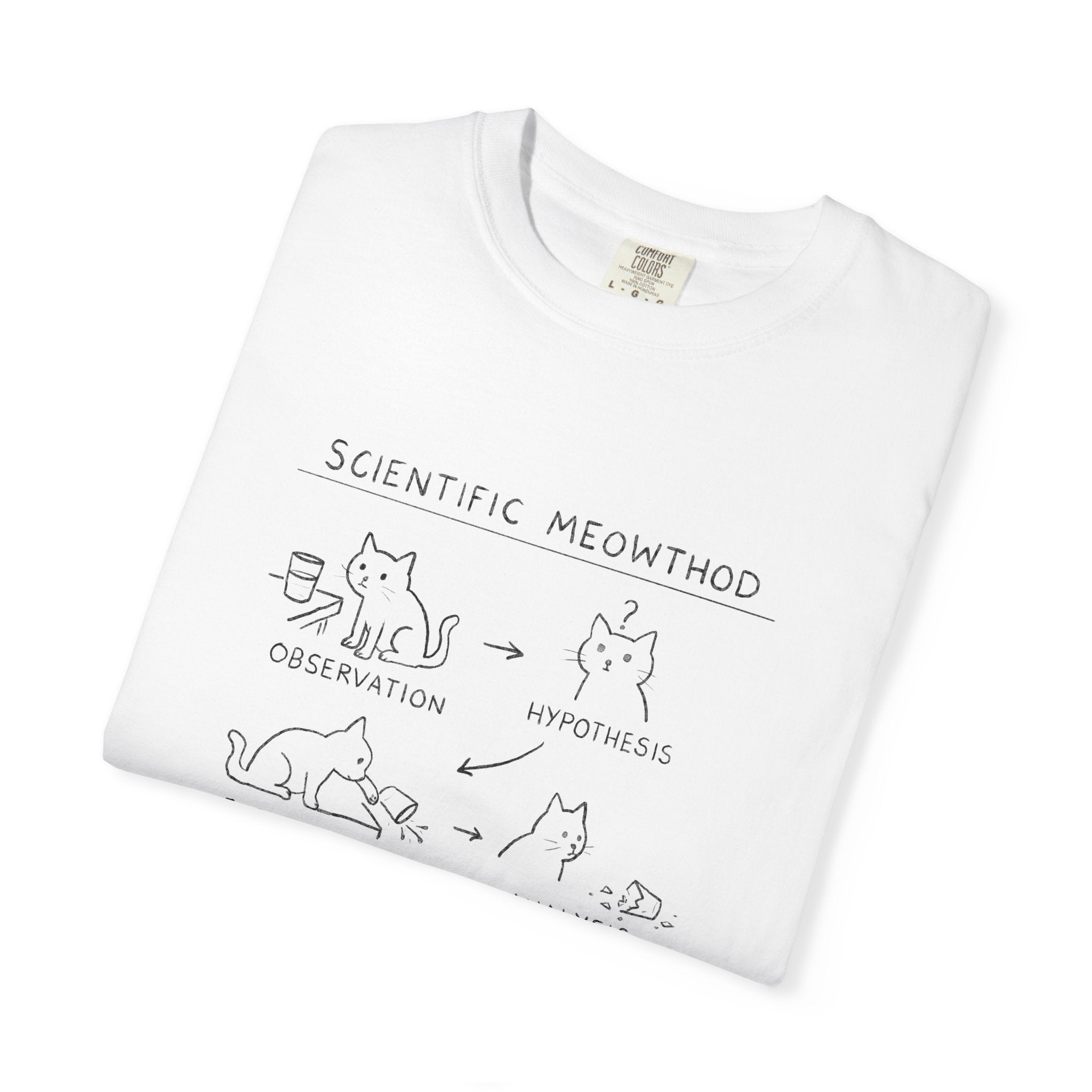 Scientific Meowthod T-Shirt  Cute Cat Science Diagram Tee