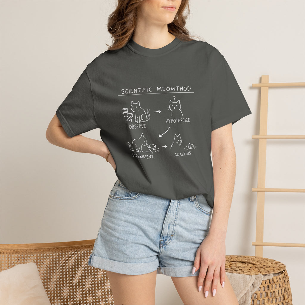Scientific Meowthod T-Shirt  Cute Cat Science Diagram Tee