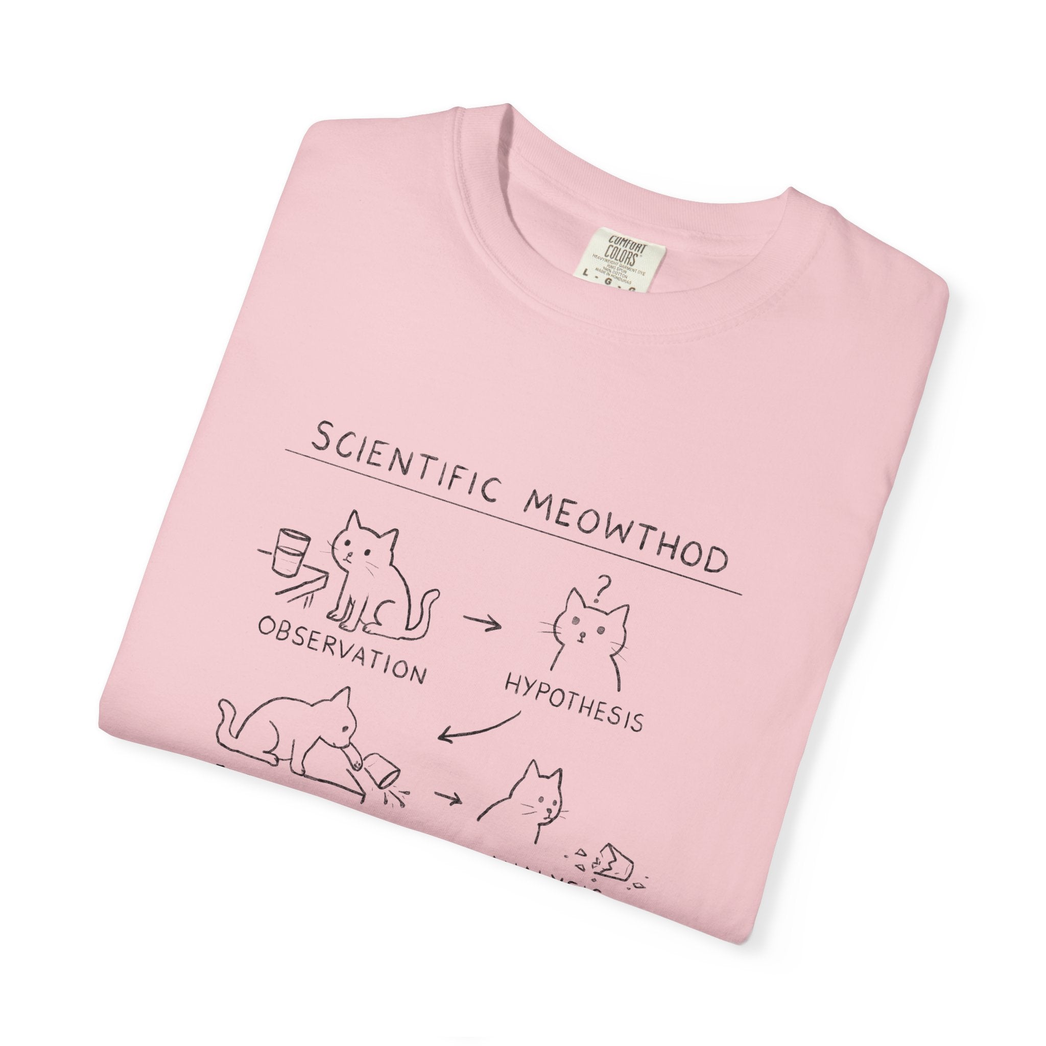 Scientific Meowthod T-Shirt  Cute Cat Science Diagram Tee