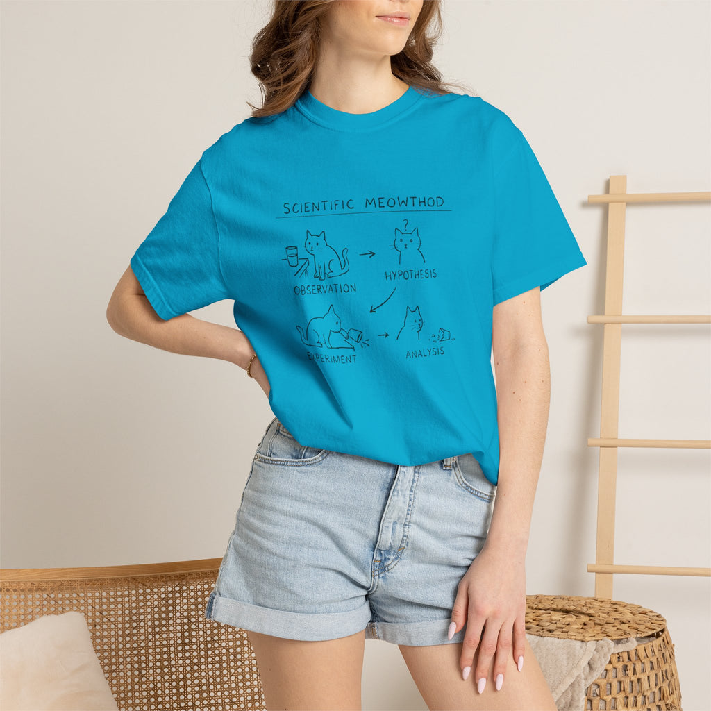 Scientific Meowthod T-Shirt  Cute Cat Science Diagram Tee