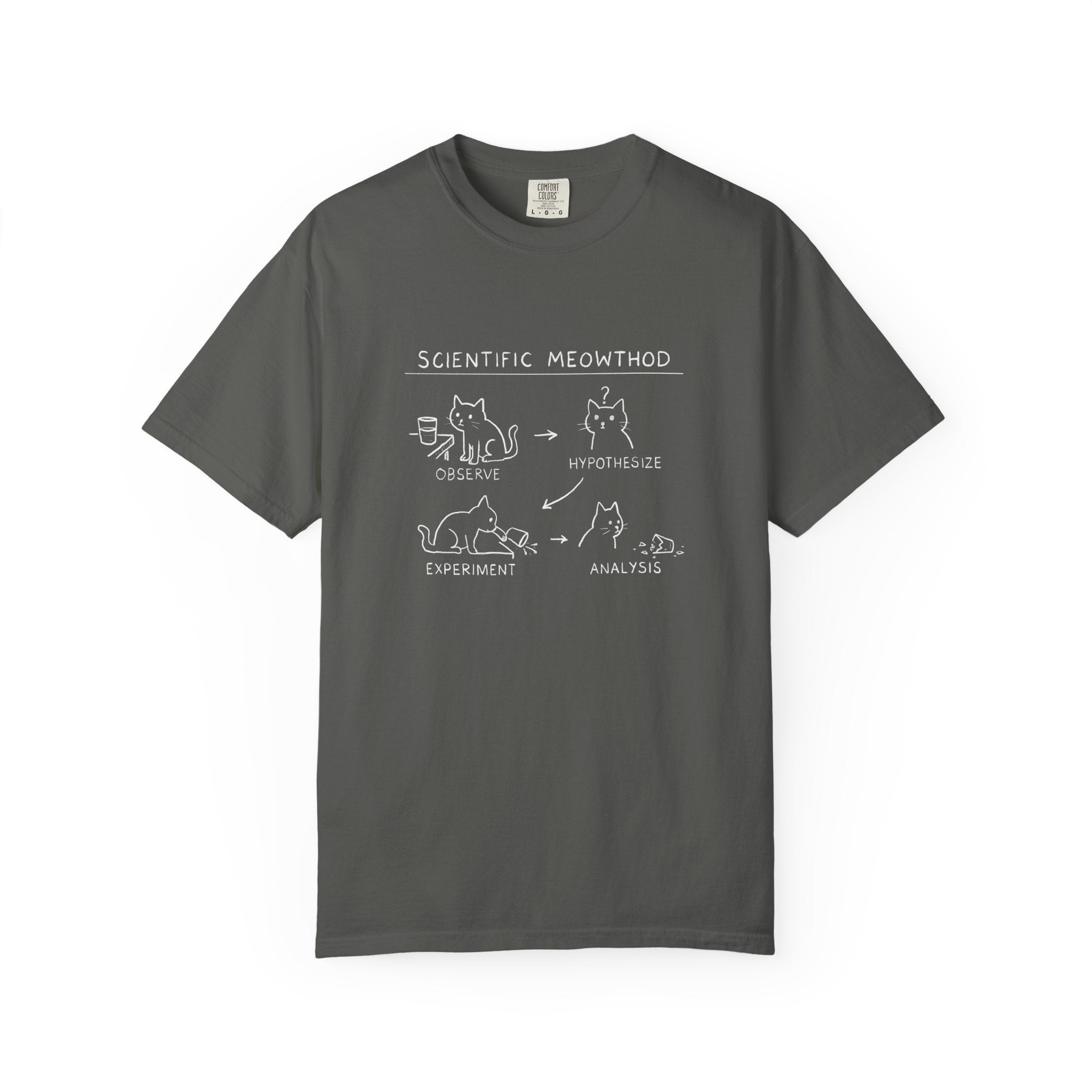 Scientific Meowthod T-Shirt  Cute Cat Science Diagram Tee