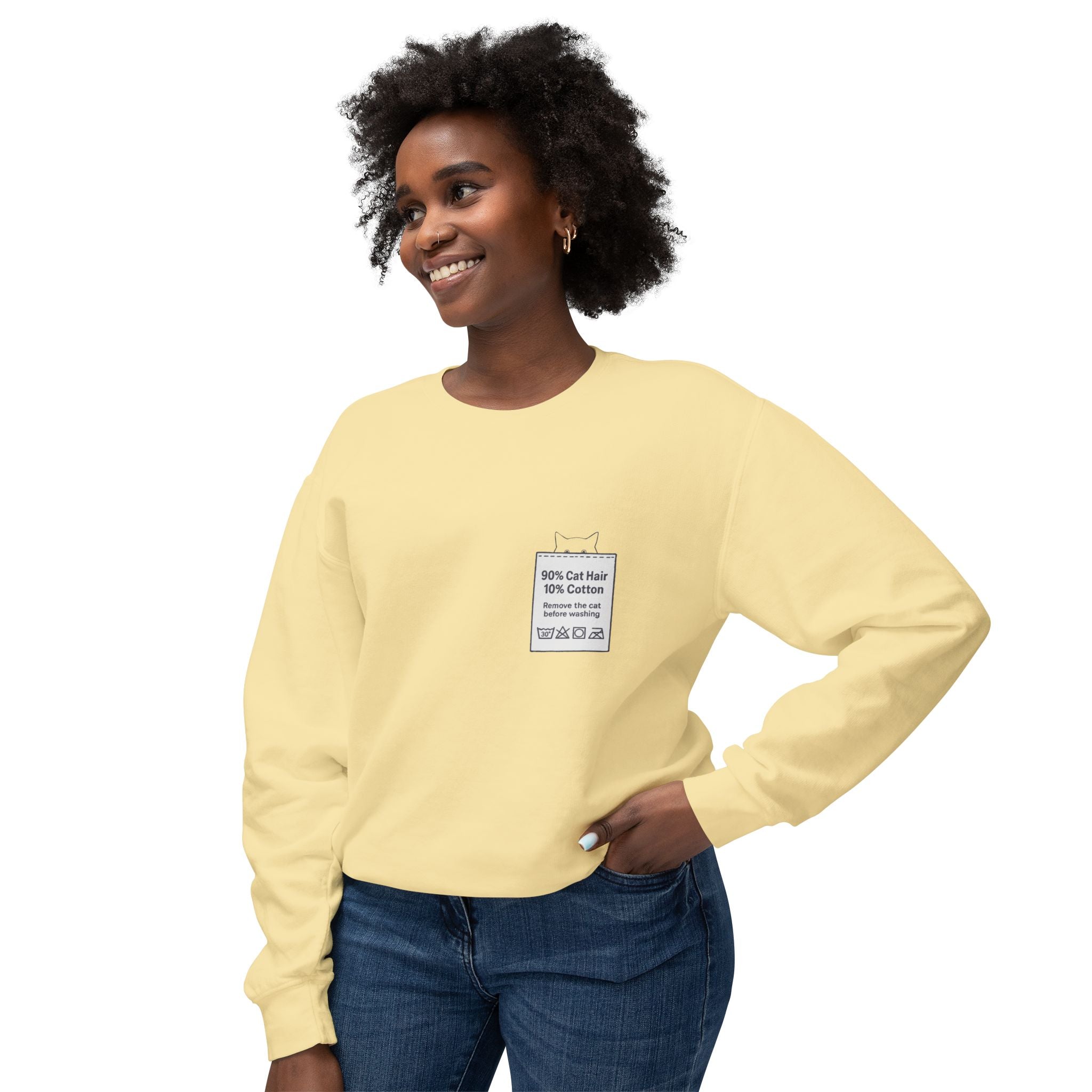 90% Cat Hair 10% Cotton - Remove The Cat Before Washing Sweatshirt