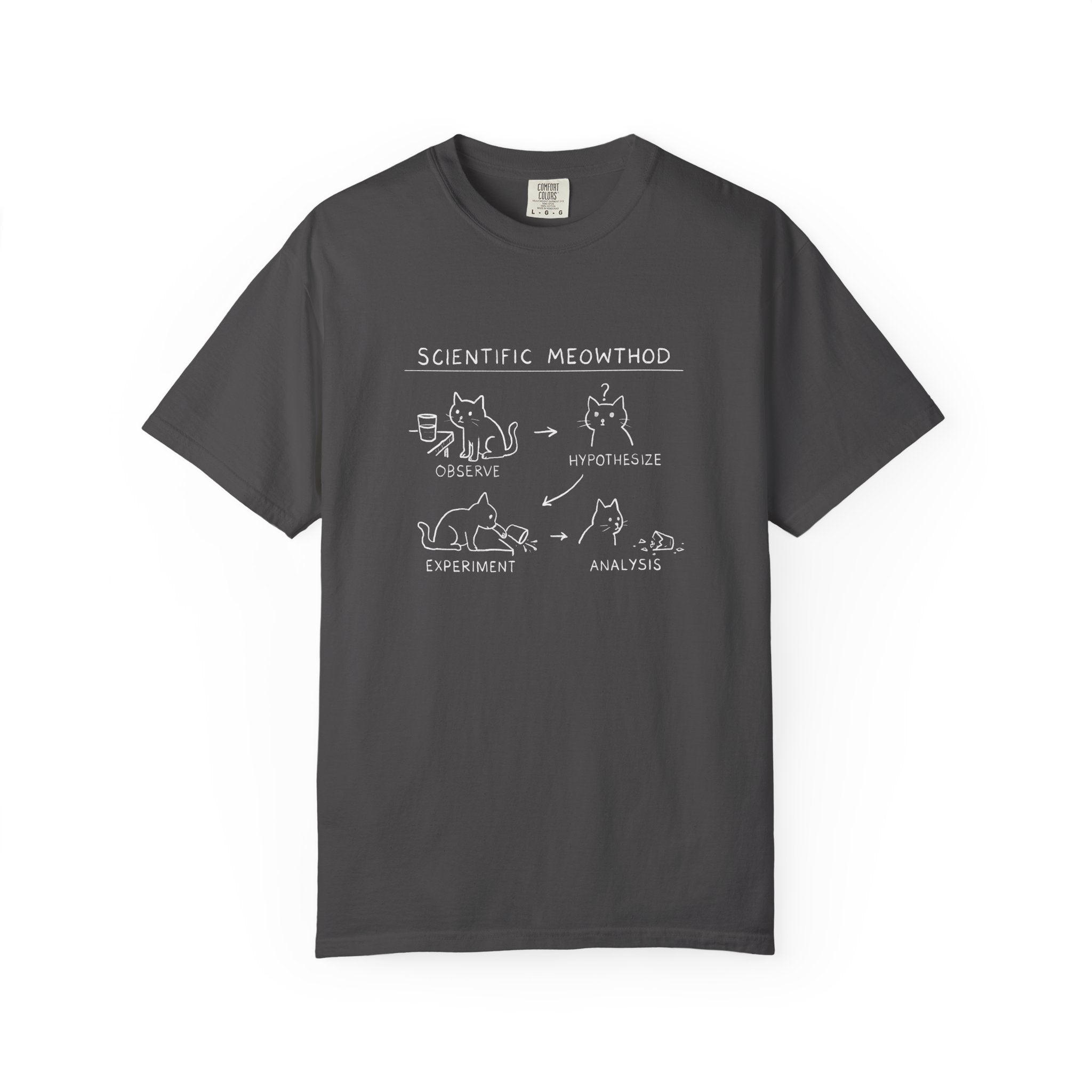 Scientific Meowthod T-Shirt  Cute Cat Science Diagram Tee