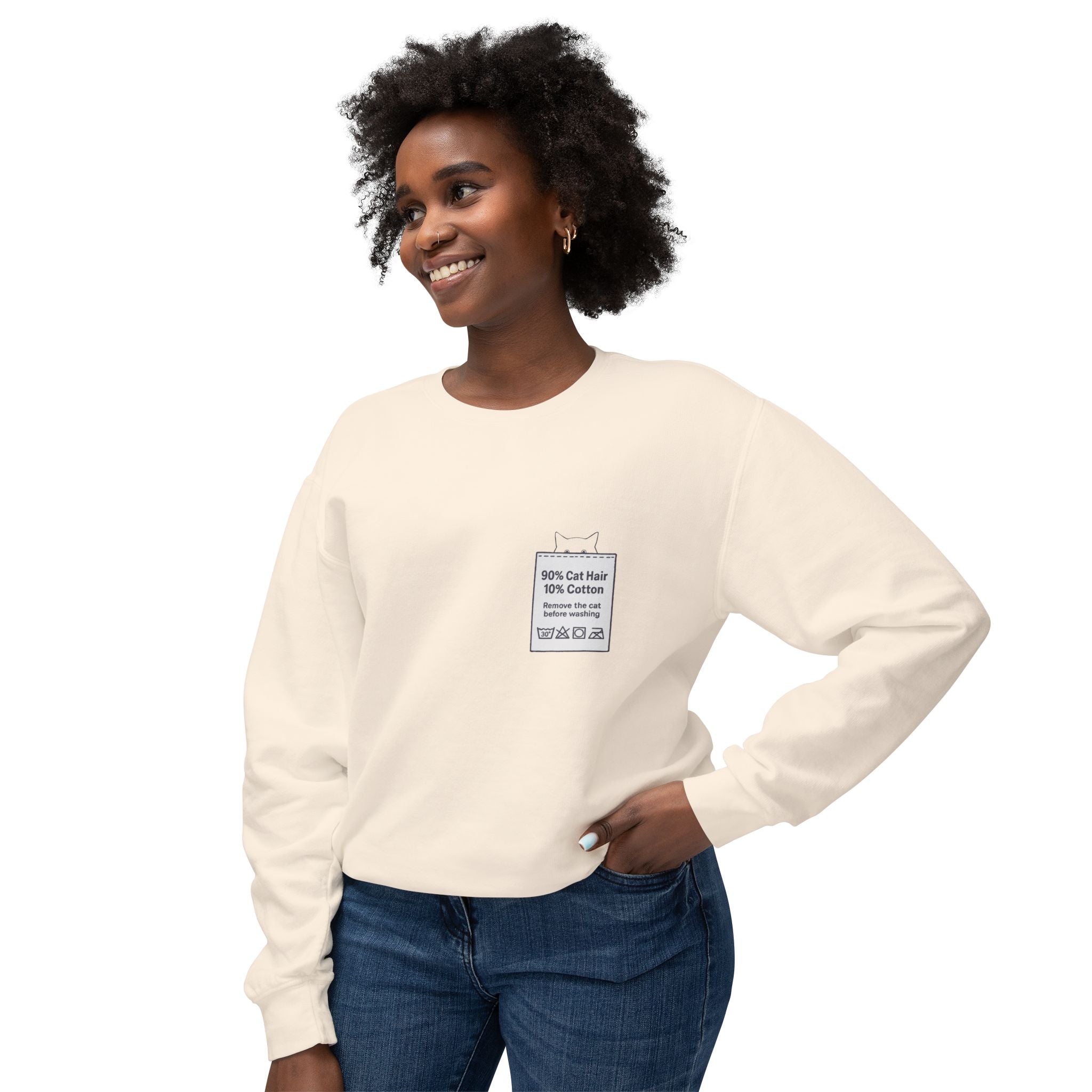 90% Cat Hair 10% Cotton - Remove The Cat Before Washing Sweatshirt