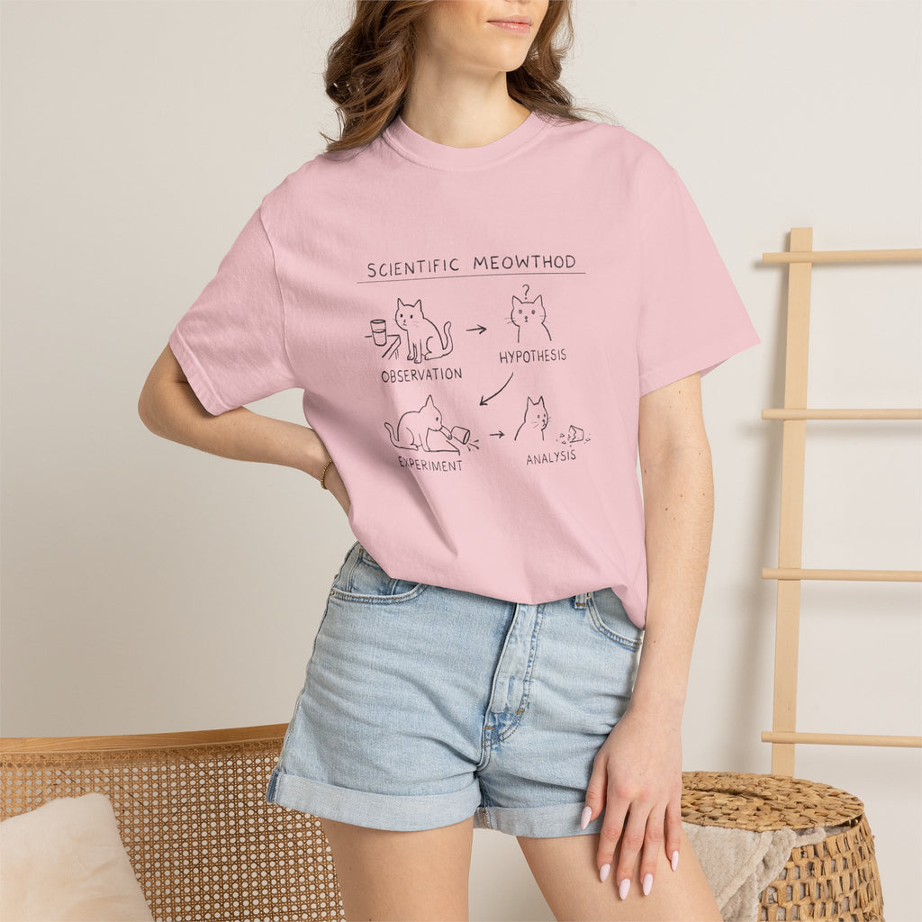 Scientific Meowthod T-Shirt  Cute Cat Science Diagram Tee
