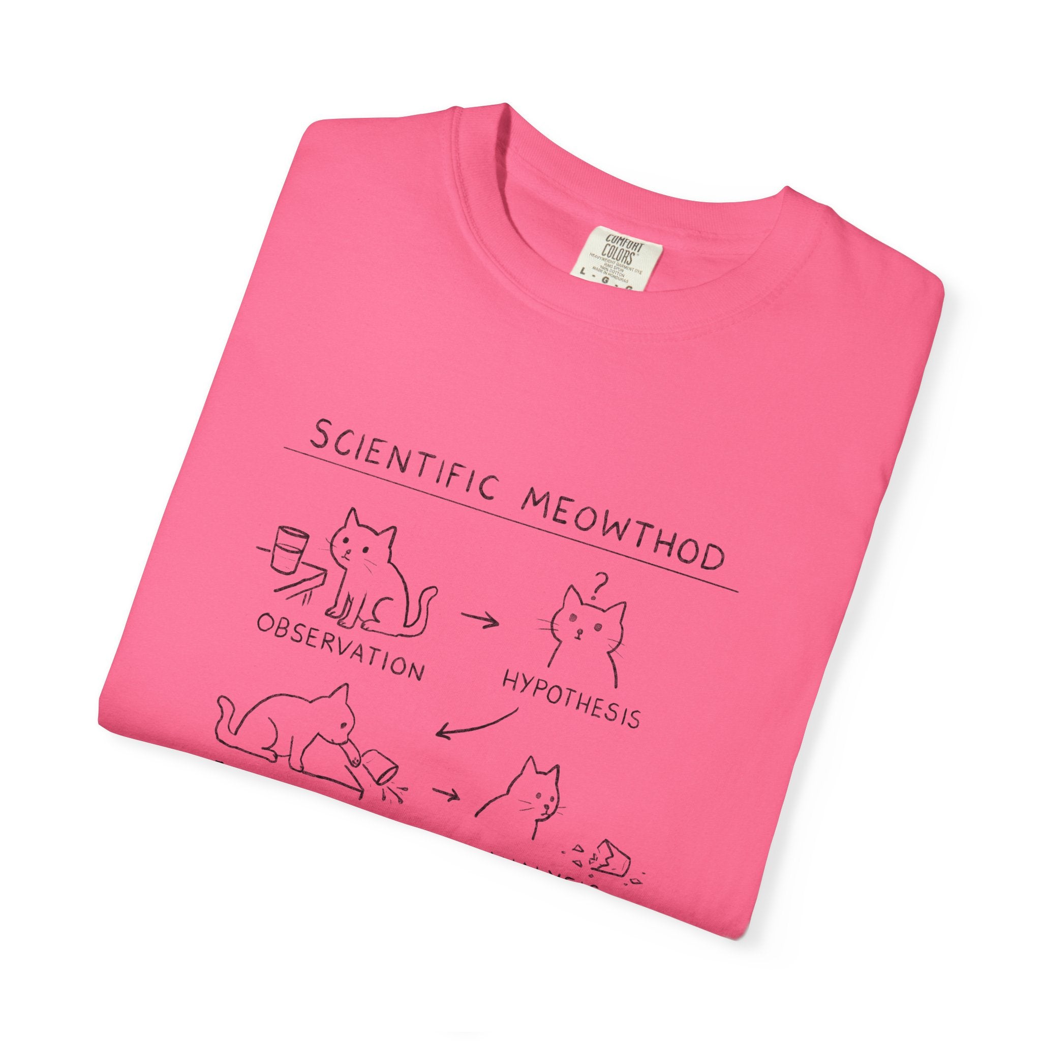 Scientific Meowthod T-Shirt  Cute Cat Science Diagram Tee