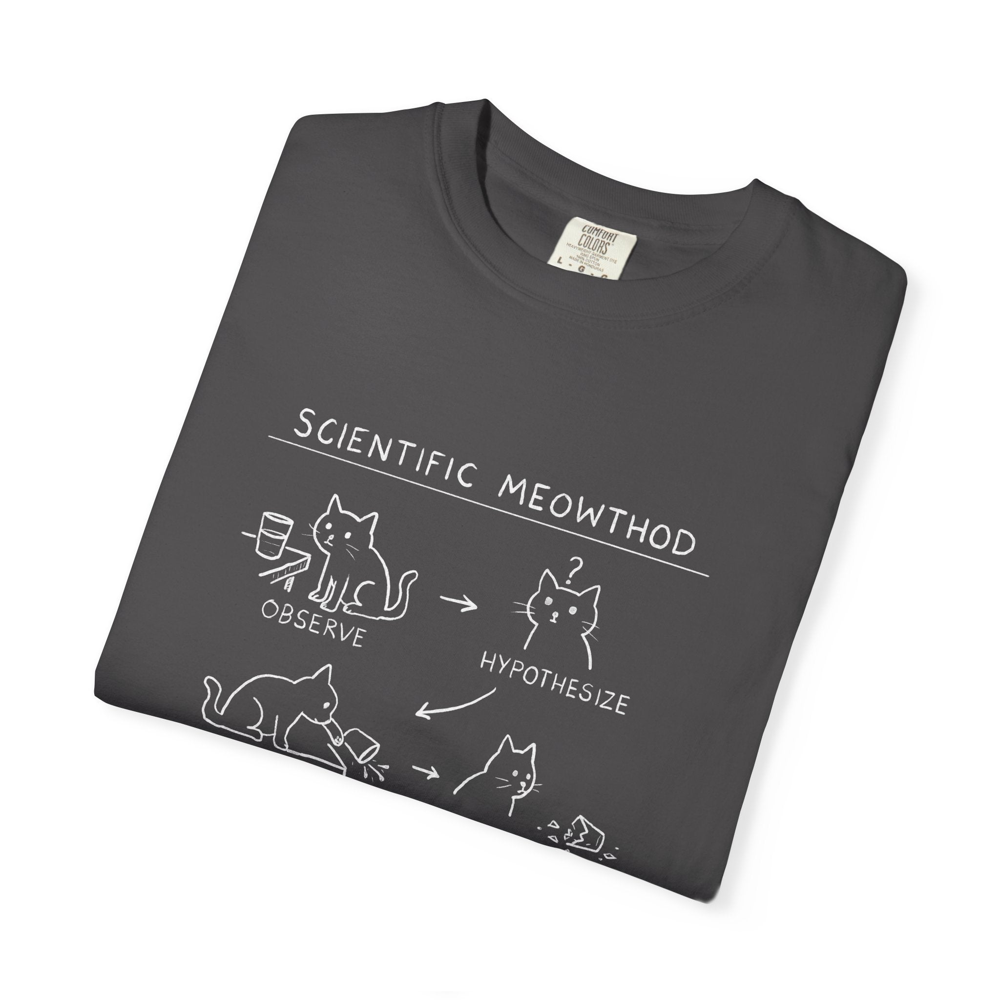 Scientific Meowthod T-Shirt  Cute Cat Science Diagram Tee